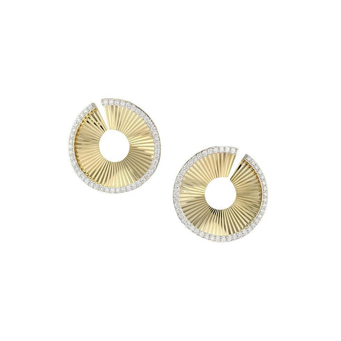 Aura Front Back Large Fan Earring - 1